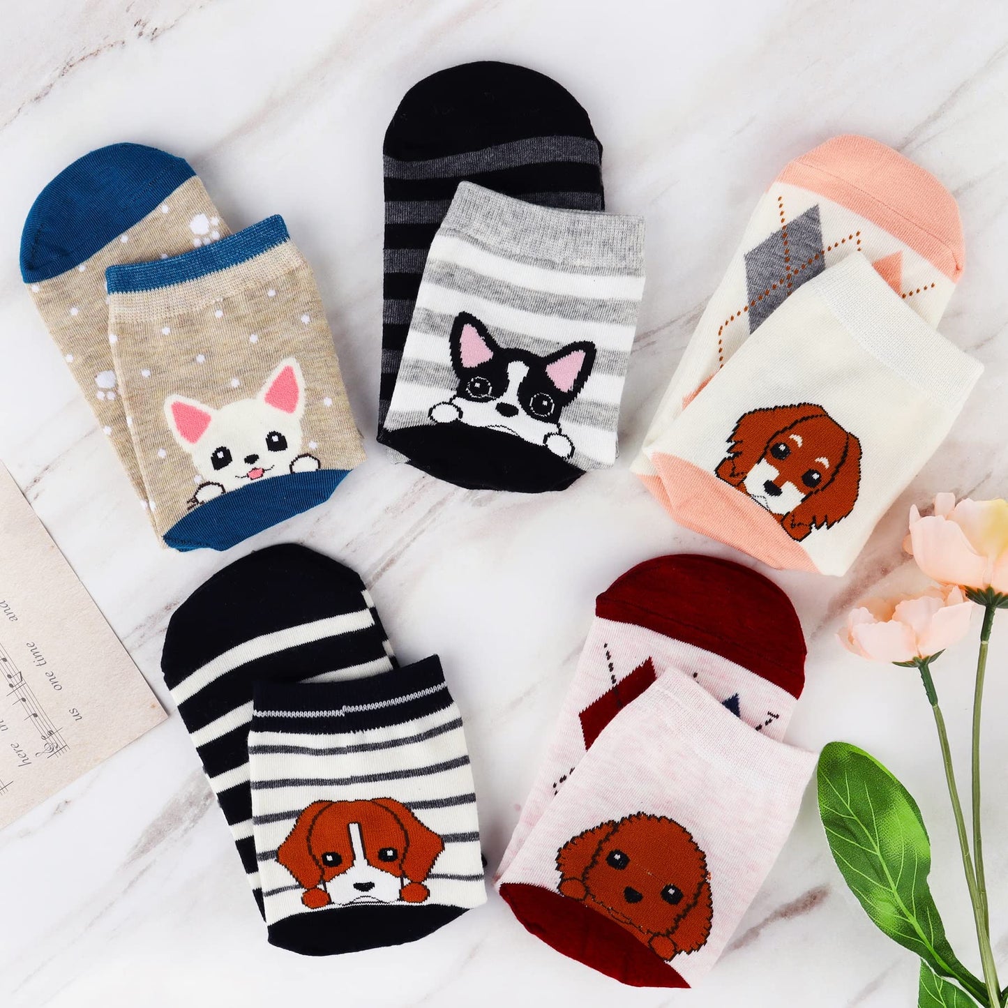 Jeasona Women's Cute Funny Socks Dog Mom Lovers Gifts for Women