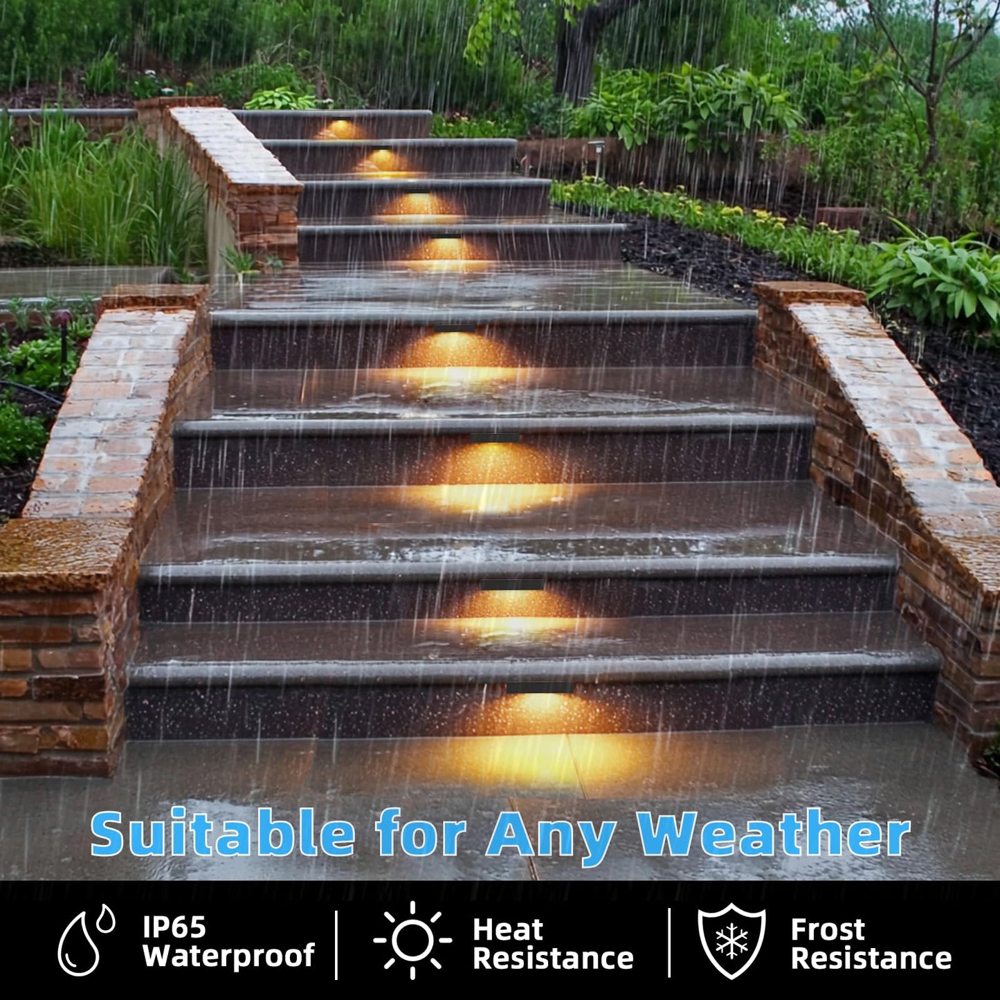 Raxjov 12 Pack 7 Inch Retaining Wall Lights  5W Led Hardscape Lighting 12V Ac/Dc Low Voltage Step Lights Outdoor  2700K Soft White Ip65 Waterproof Landscape Lighting For Patio Walls Stairs  Etl