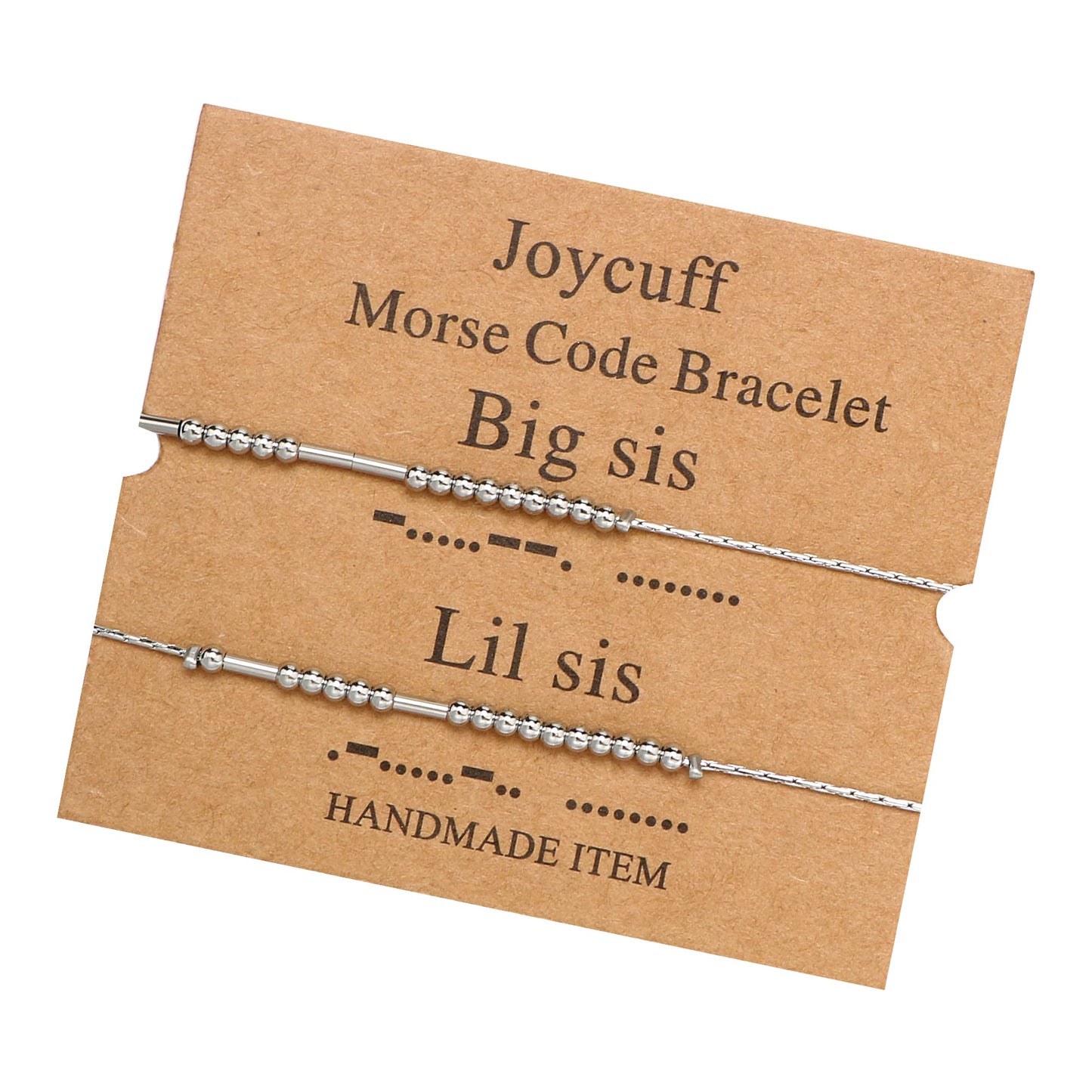 JoycuFF Morse Code Bracelets for Sister Unique Sister Gifts for Women Birthday Mother 's Day Thanksgiving Day Christmas Stainles