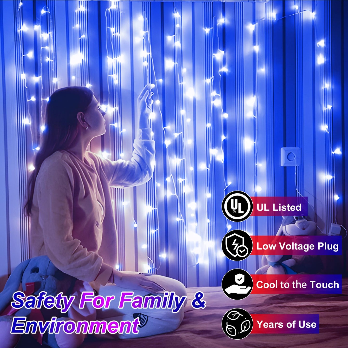 750 Led 240Ft Christmas String Lights Outdoor  12 Pro Modes And Timer Memory & Brightness  Plug In Waterproof Dark Green Wire Twinkle Light For For Xmas Yard Tree Wedding Party Decor (Blue)