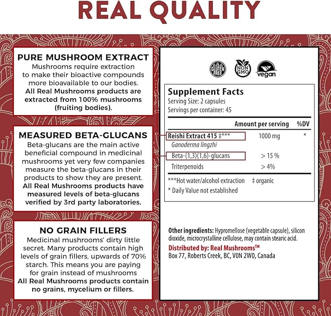 Real Mushrooms Vitamin D2, Zinc (120ct) and Reishi 415 (90ct) Bundle with Chaga - Natural Support for Immunity, Better Sleep, and Relaxation - Vegan, Gluten Free, Non-GMO, Organic Mushroom Extracts