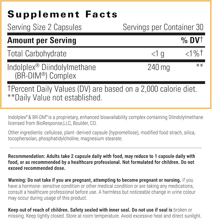 Integrative Therapeutics Indolplex - Bioavailable DIM Supplement - Supports Healthy Estrogen Balance* - Vegan & Gluten-Free Support Supplement - 60 Capsules