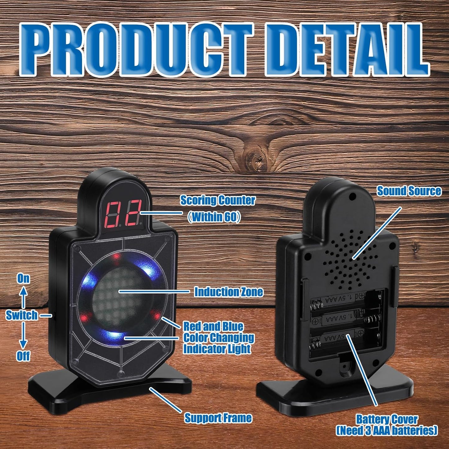 2 Pcs Dry Fire Laser Training System Portable Trainer and Counting Laser Targets for Dry Fire Shooting Practice
