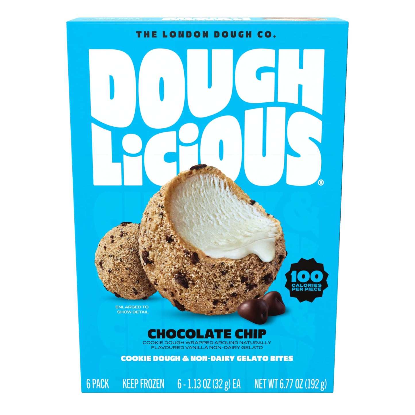 DOUGHLICIOUS Chip Chocolate Cookie Dough & Gelato Bites, 6.77 OZ