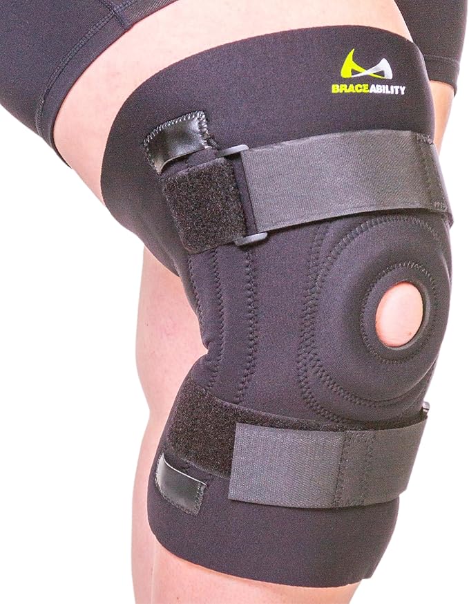 BraceAbility Bariatric Knee Brace for Large Legs - Plus Size Knee Brace with Side Stabilizers for Big Men or Women, Arthri...