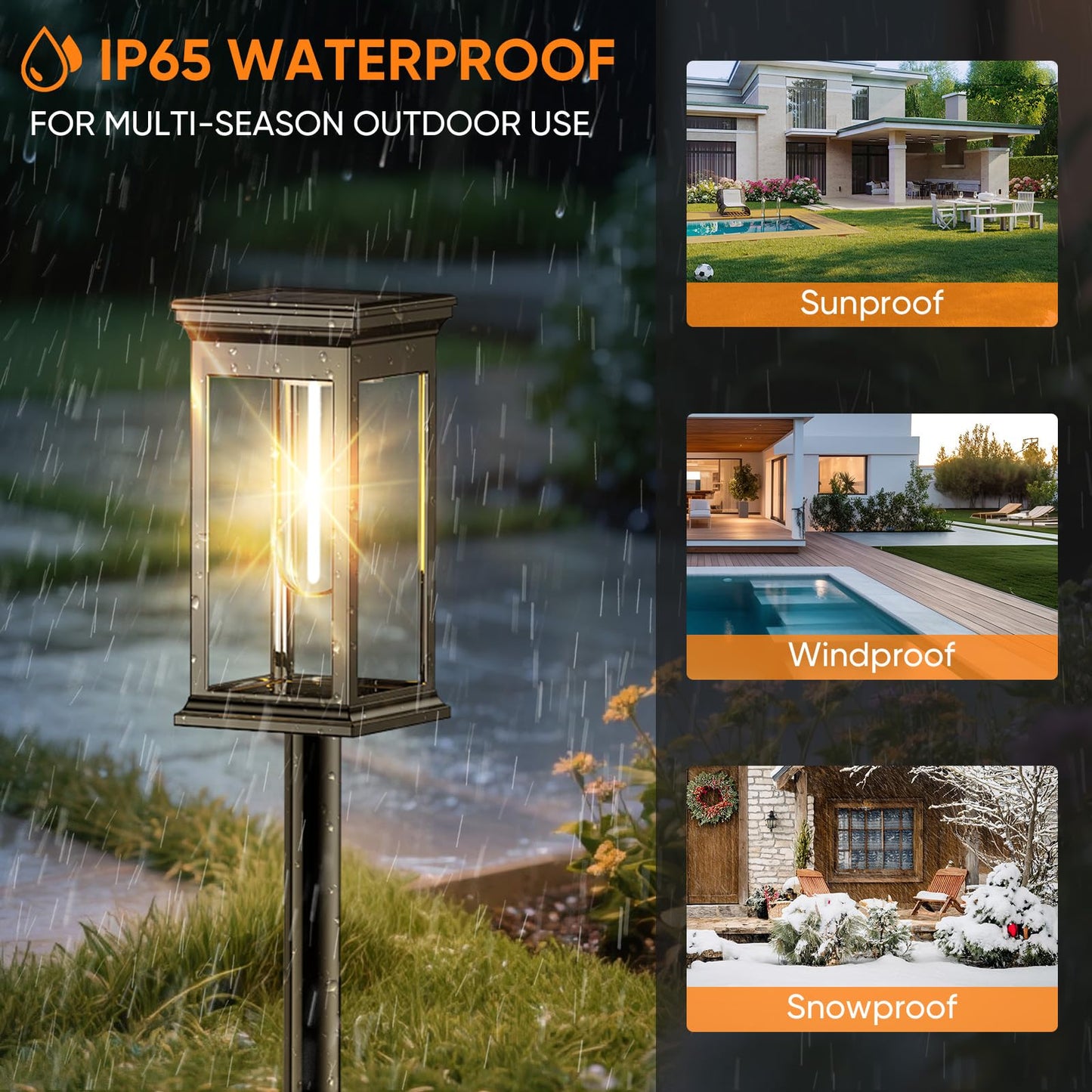 NIOWS Solar Pathway Lights Outdoor Waterproof – 10 Pack Bright Solar Powered Garden Lights with Auto On/Off, IP65 LED Landscape Lighting for Walkway Patio Lawn Yard Decor