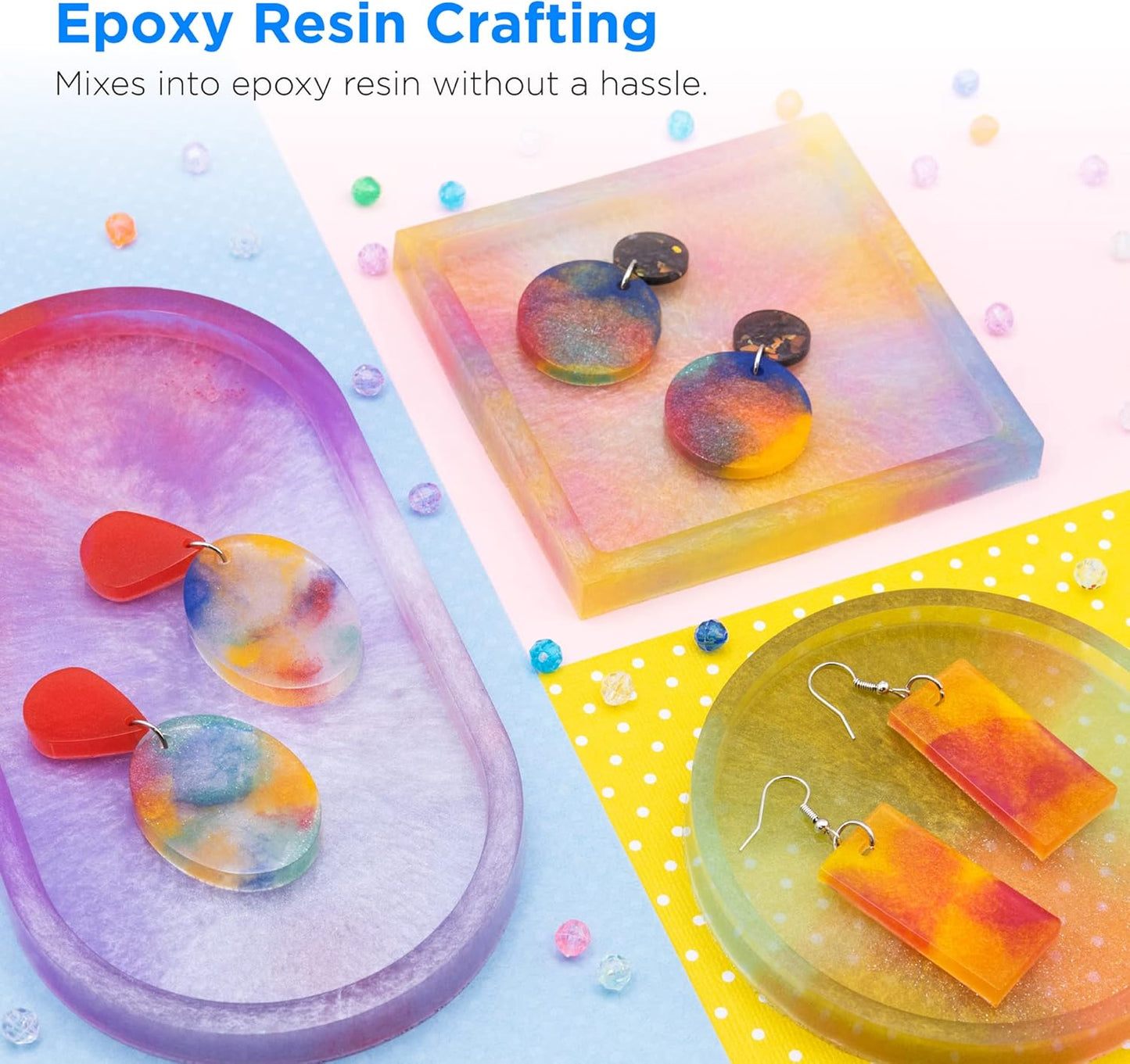 Rolio Mica Powder Pearlescent Color Pigment - Art Set for Resin Epoxy - for Soap Making, Nail Polish, Lip Gloss Set, Eye Shadow, Bath Bomb, Slime & Candle - 10g, 12 Jars - Northern Lights