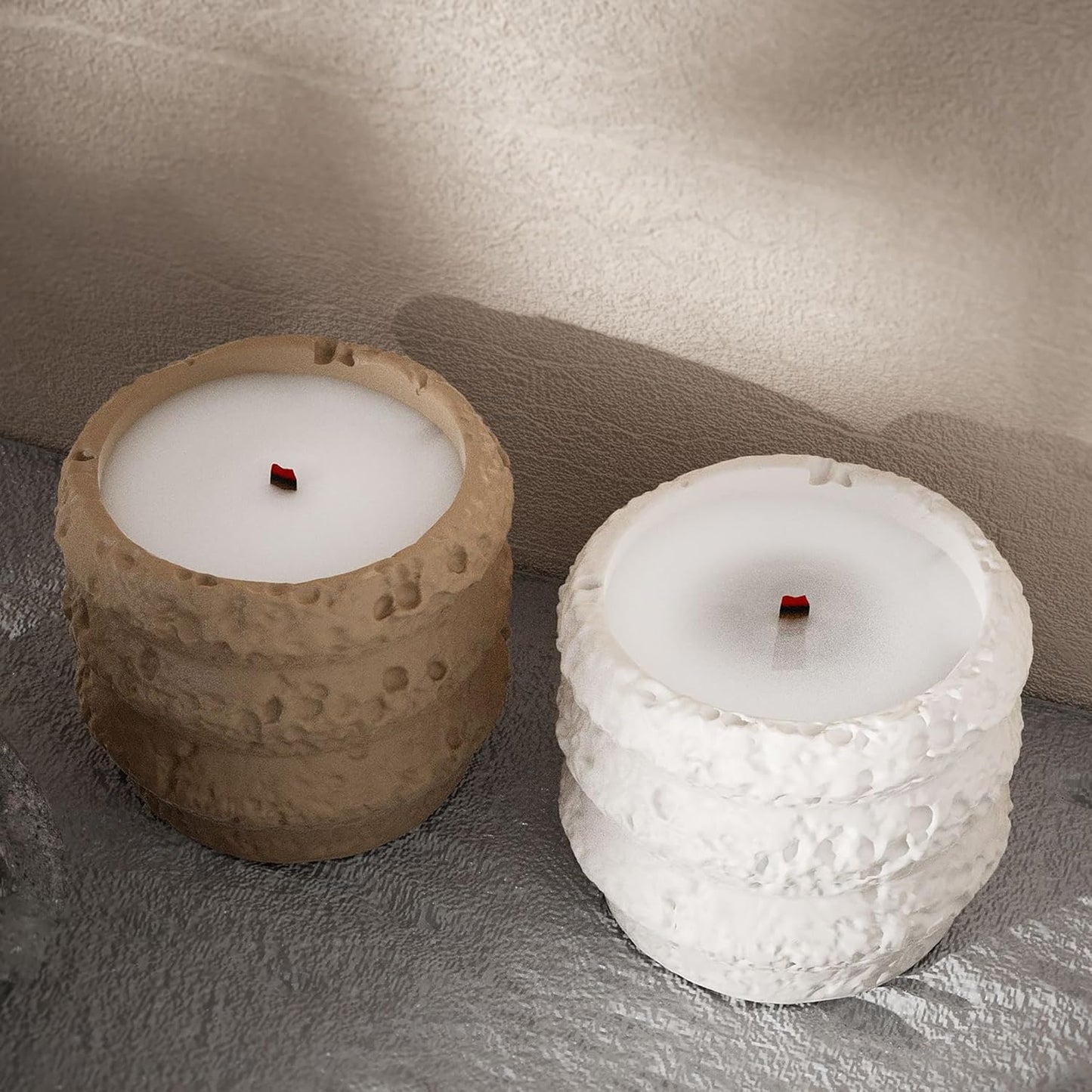 Cylinder Molds Silicone Wave Spiral Candle Mold - Silicone Resin Casting Molds for Candle & Resin & Soap Craft Supplies (xre-bottle-3912)