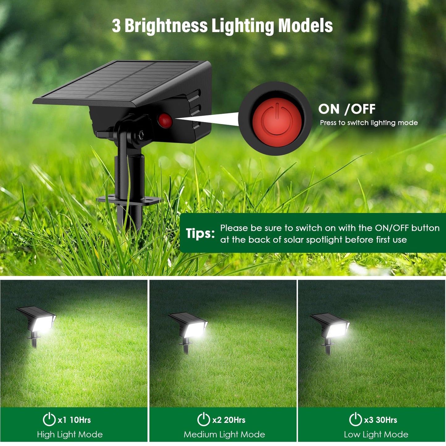 Lamkeep Solar Spot Lights Outdoor With 60 Led & Auto On/Off  6 Pack Solar Lights Outdoor Waterproof Ip68 With 3 Lighting Modes  2-In-1 Solars Landscape Light For Outside  Garden  Yard(Cool White)