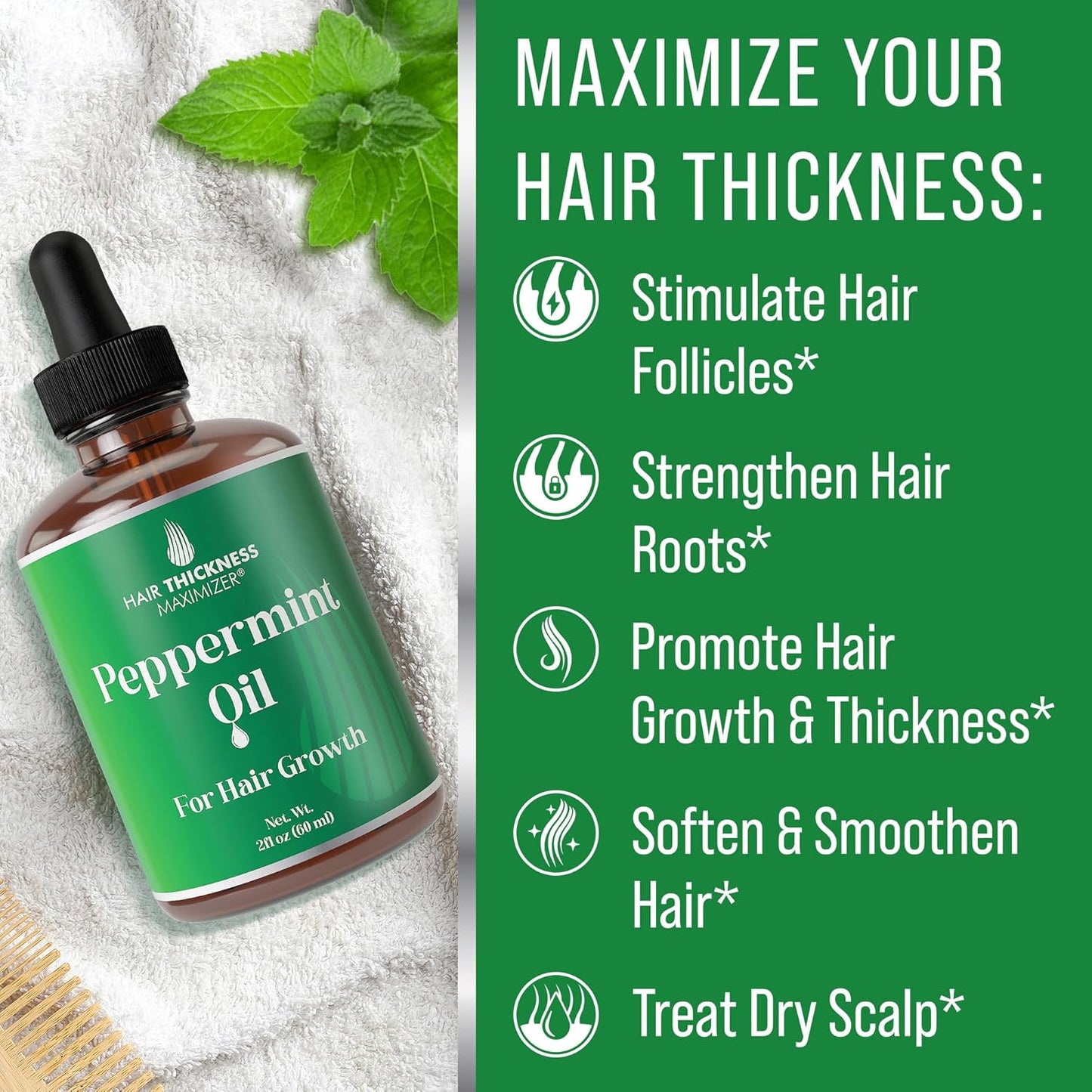 Peppermint Hair Growth Oil 2oz