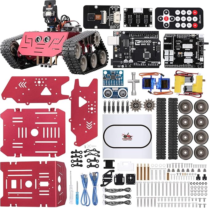 ELEGOO Conqueror Robot Tank Kit with UNO R3 for Arduino Robotics for Kids Ages 8-12 12-16 STEM Science Kits Coding Robots ...