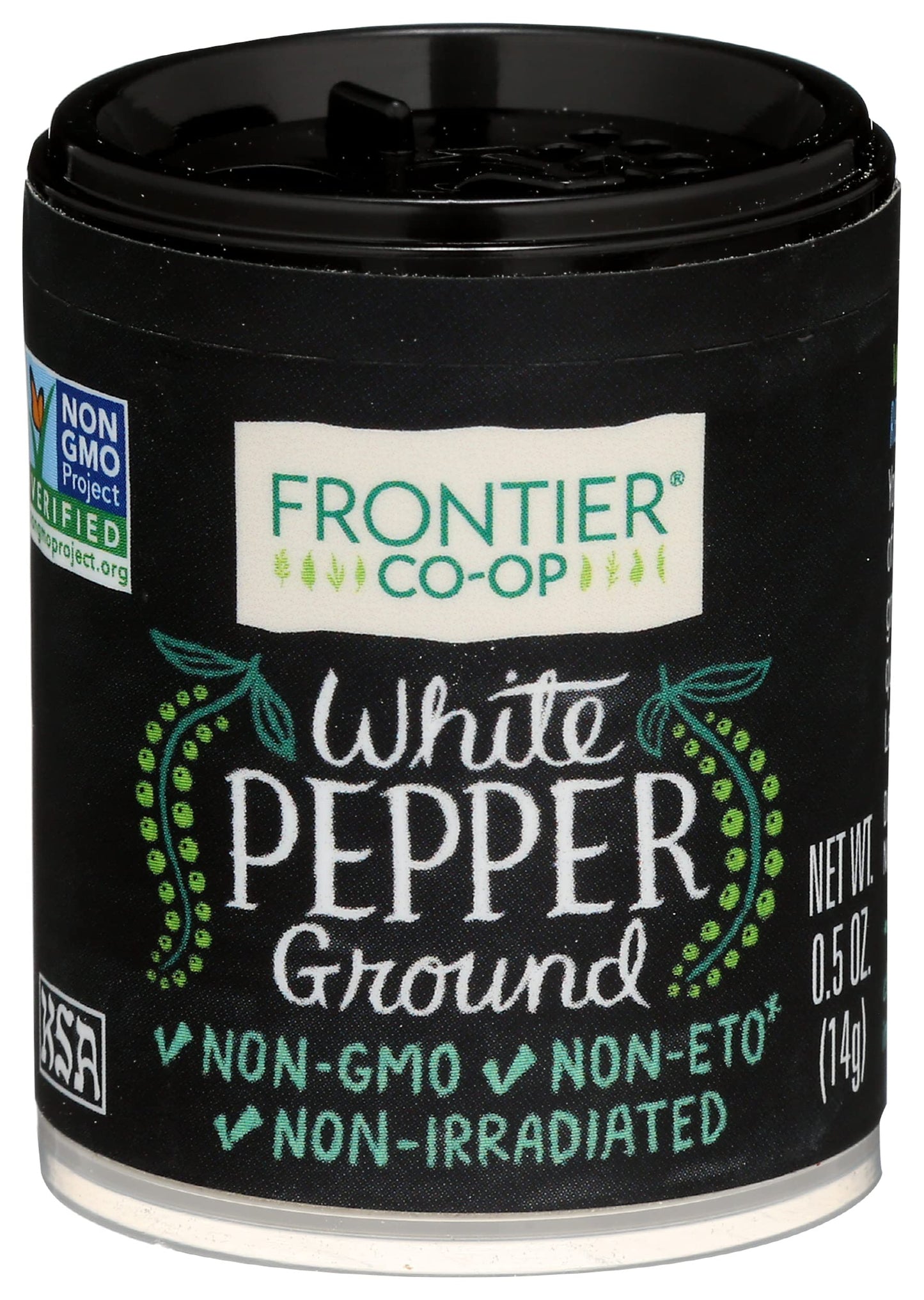 FRONTIER Ground White Pepper, 0.5 OZ