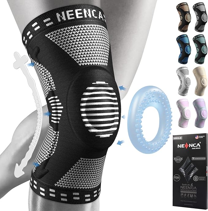 NEENCA Professional Knee Brace for Pain Relief, Medical Knee Support with Patella Pad & Side Stabilizers, Compression Knee...