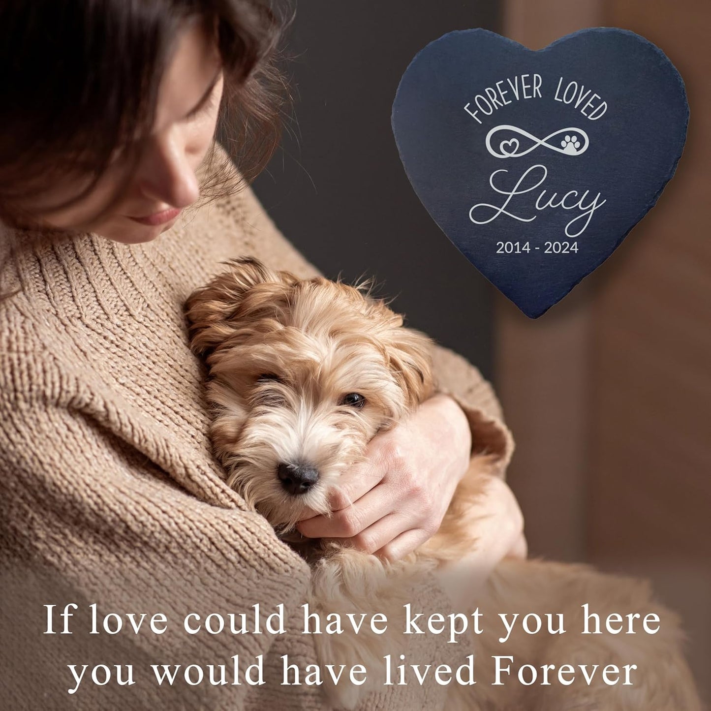 Dog Memorial Gifts for Loss of Dog, Cemetery Decorations for Grave, Pet Loss Sympathy Gift, Personalized Remembrance Garden Stone, Cat Lovers Heaven Grave Markers Bereavement Headstone (A13H)