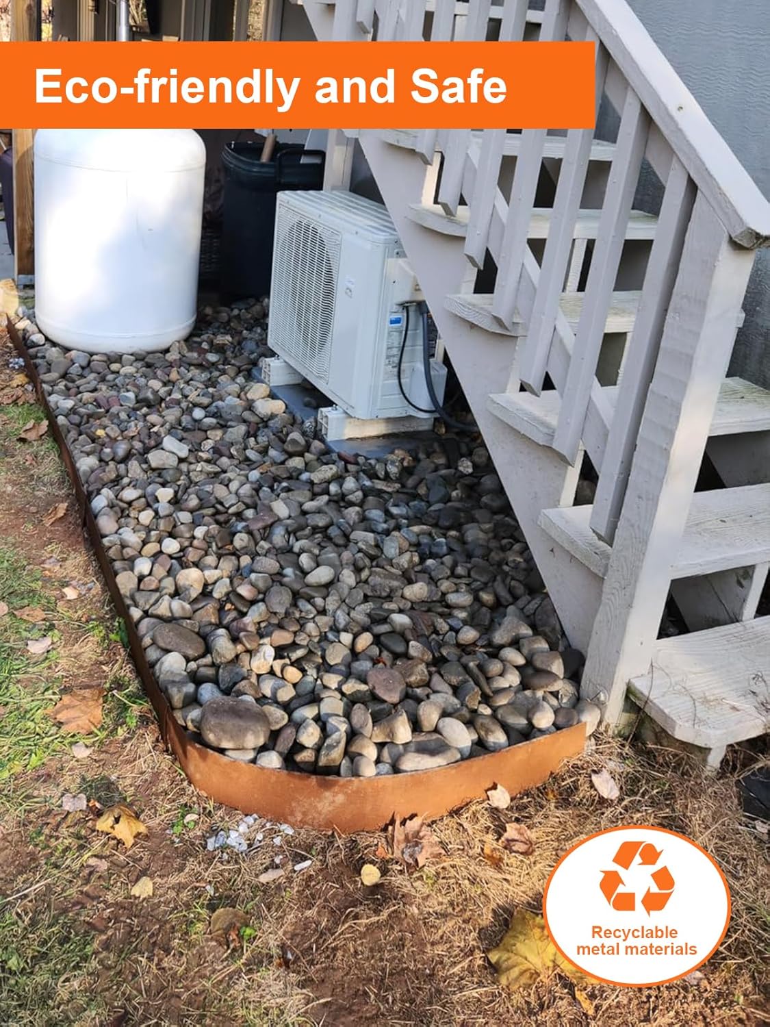 Vinci Landscape Edging Border, 40" L x 6" H 3Pack 10FT Total Rusted Corten Steel Garden Edging,Easy Installation,Sturdy Elegant Metal Lawn Broder for Flower Beds, Pathways, Paver Edges and Yard