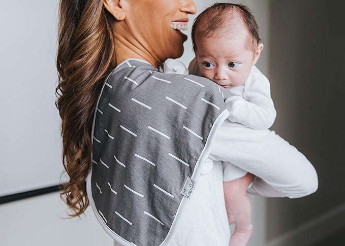 Copper Pearl Premium Baby Burp Cloths - 3-Pack Large Cotton Burp Cloths, Extra Soft Spit Up Rags with 3 Absorbent Layers, Perfect for Baby Boy Gifts (21" x 10" Size, Kai Set)