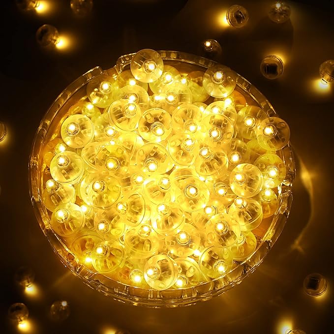 ZGWJ 100PCs Flash Mini Led Lights for Paper Lantern, Led Balloons Light up Balloons for Neon Party Lights Easter Eggs Christmas Halloween Birthday Party Wedding Decoration