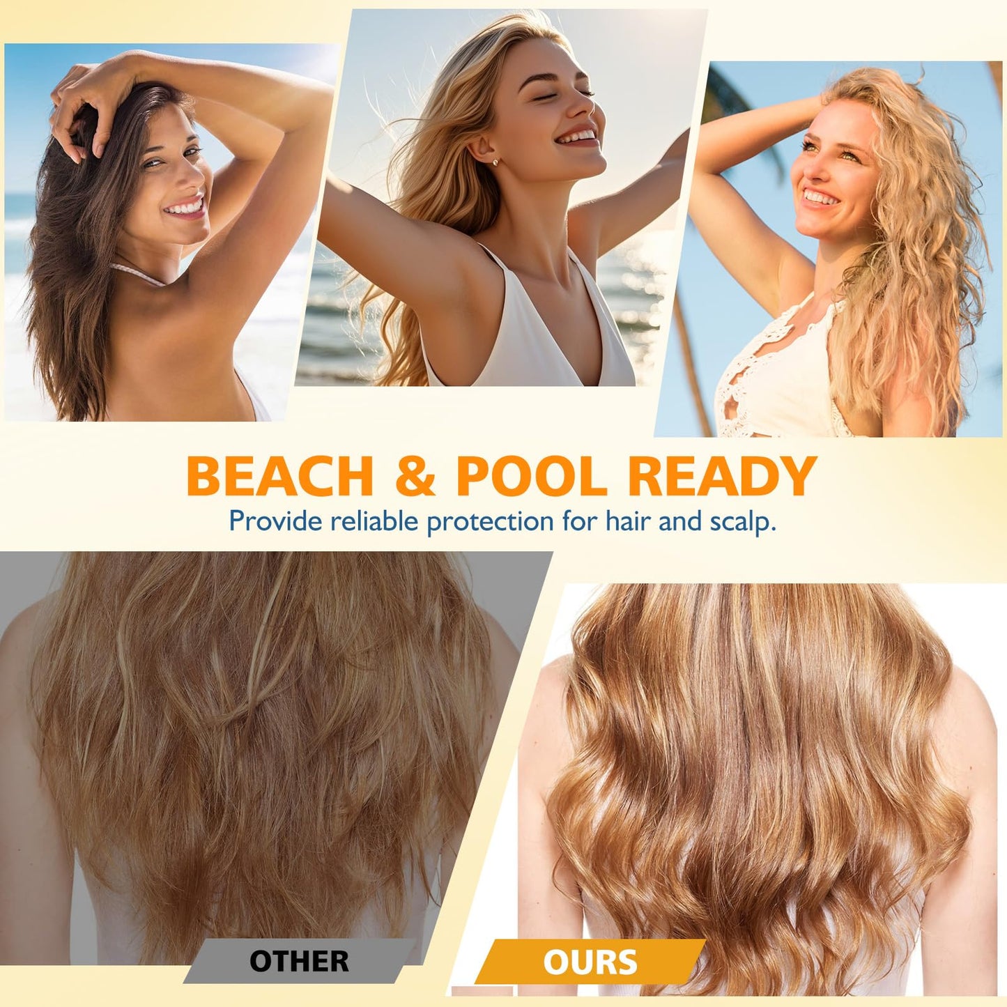 Ultimate Hair & Scalp Sunscreen Spray SPF 30, Hair and Scalp Sunscreen Spray, Color-Safe UV Blocker for Dyed/Highlighted Hair, T
