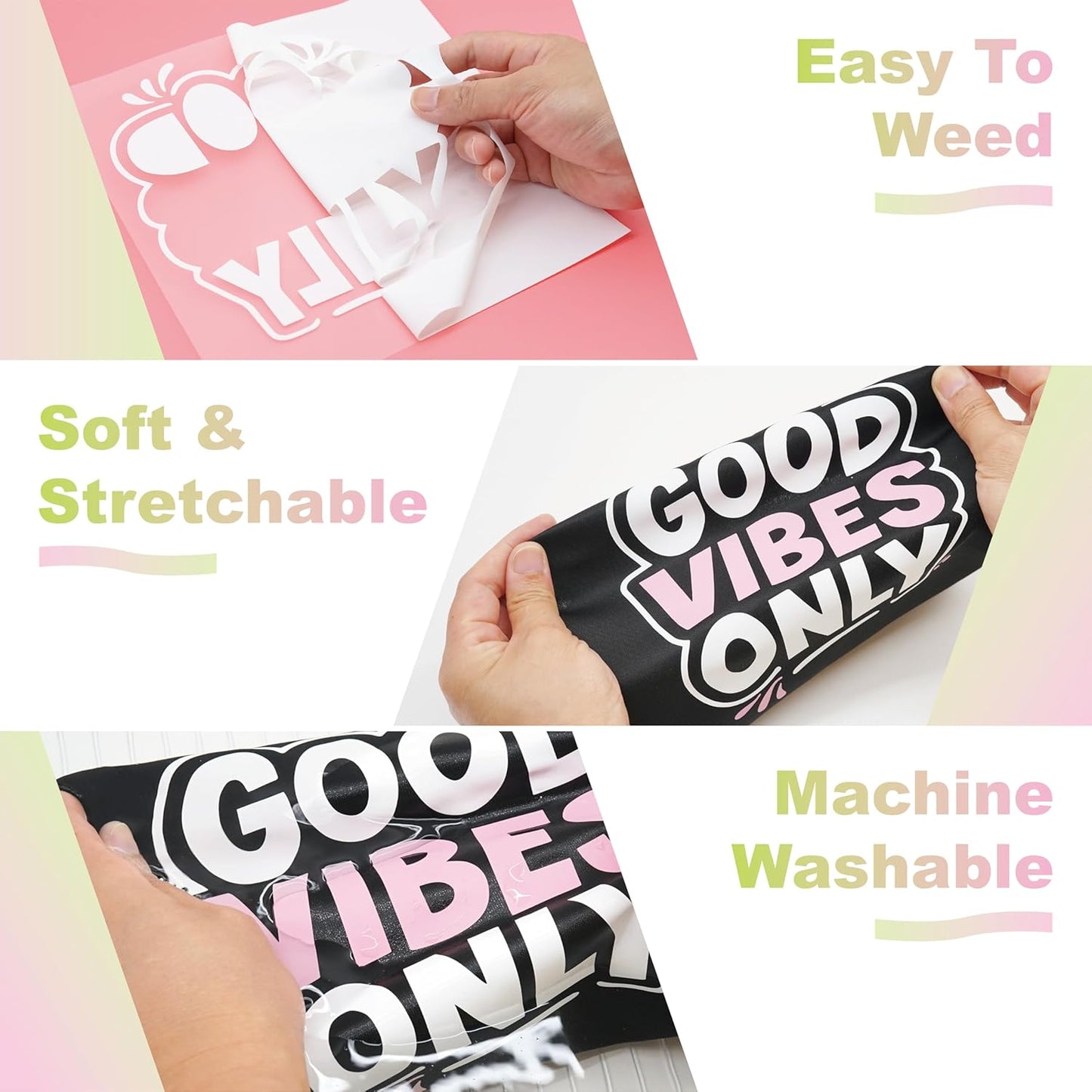 Light Purple PU Heat Transfer Vinyl, 12 Pcs 12"x10" HTV Sheets – Soft & Stretchable Iron-On Vinyl, Easy to Cut & Weed, Compatible with Cricut & Silhouette – Great for DIY Family Shirts & Crafts