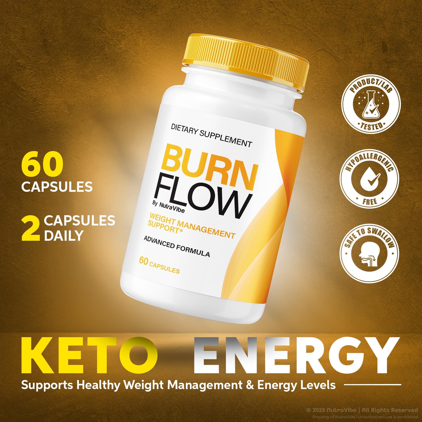(3 Pack) BurnFlow Capsules – Daily Formula with a Clean, Natural Blend to Support Body Goals, Fitness & Health | Just 2 Burn Flow Pills a Day for an Active, Balanced Lifestyle (180 Capsules)