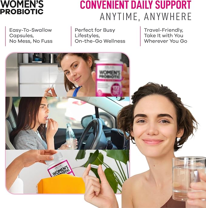 Women’s Probiotics, Vaginal Probiotics with Prebiotics Supplement, 175 Billion CFU, 7 Strains - Supports Vaginal Flora, pH Balance, Digestive Health & Immune Support - 30 Capsules