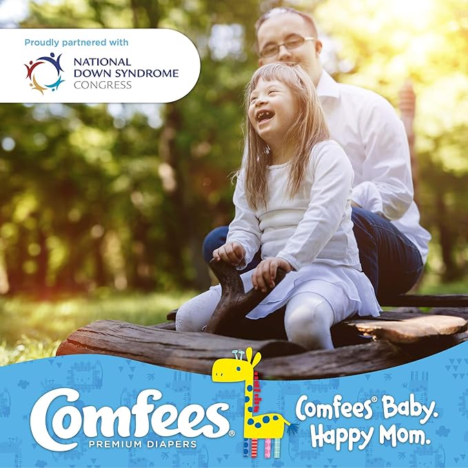 Comfees Premium Baby Diapers with Total Fit System for Boys & Girls, Size 7, 80Count