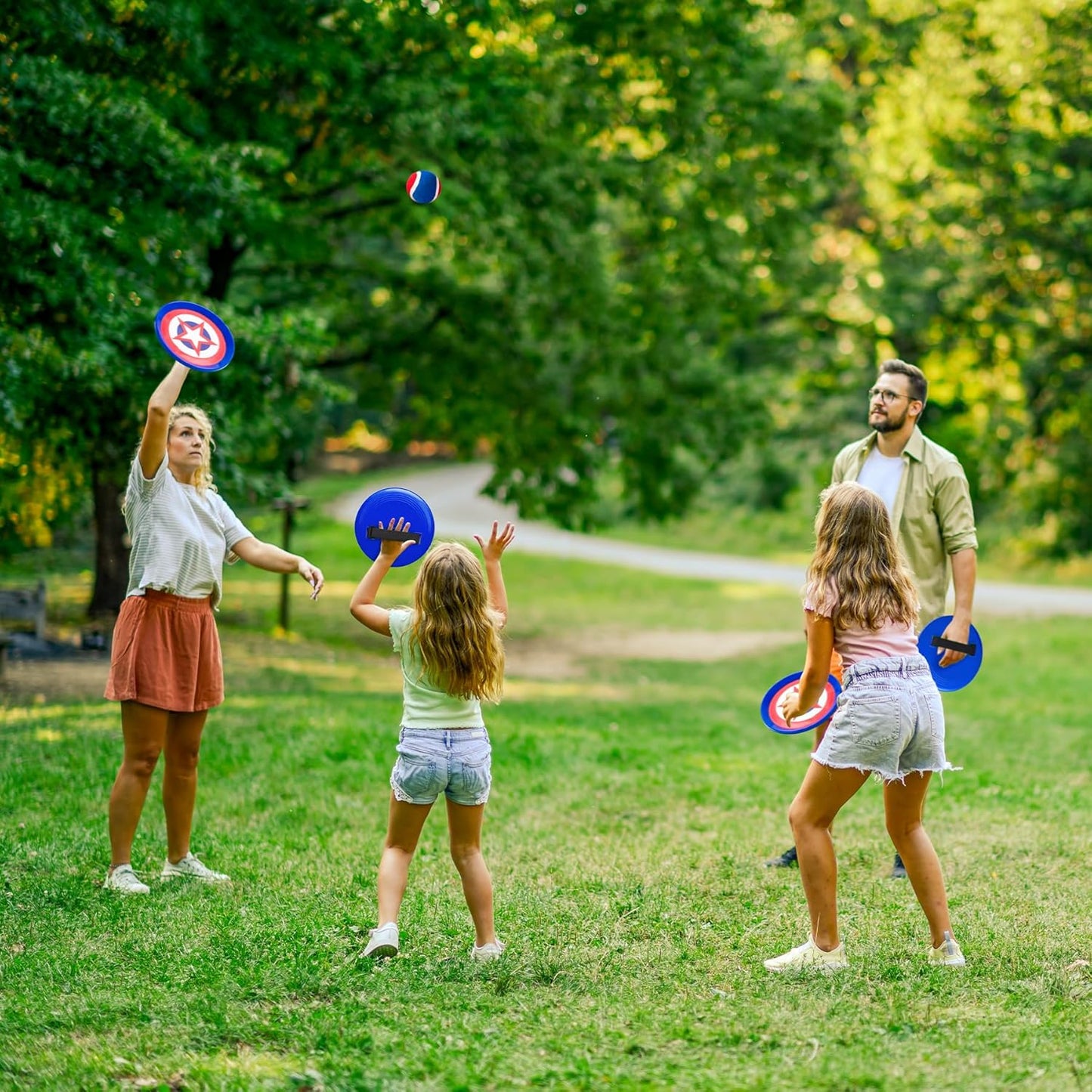 PlayZap Toss and Catch Ball Set Upgraded Stocking Stuffers for Toddlers Kids Teens Boys Girls - Baseball Toys Sturdy PVC for Beach Pool Yard Outdoor - Gift for 3-5 5-8 8-13+ Years