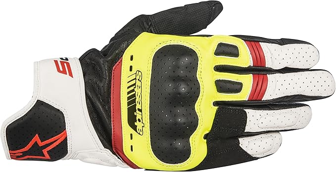 Alpinestars SP-5 Gloves, 3XL, Black/Yellow Fluorescent/White/Red Fluorescent