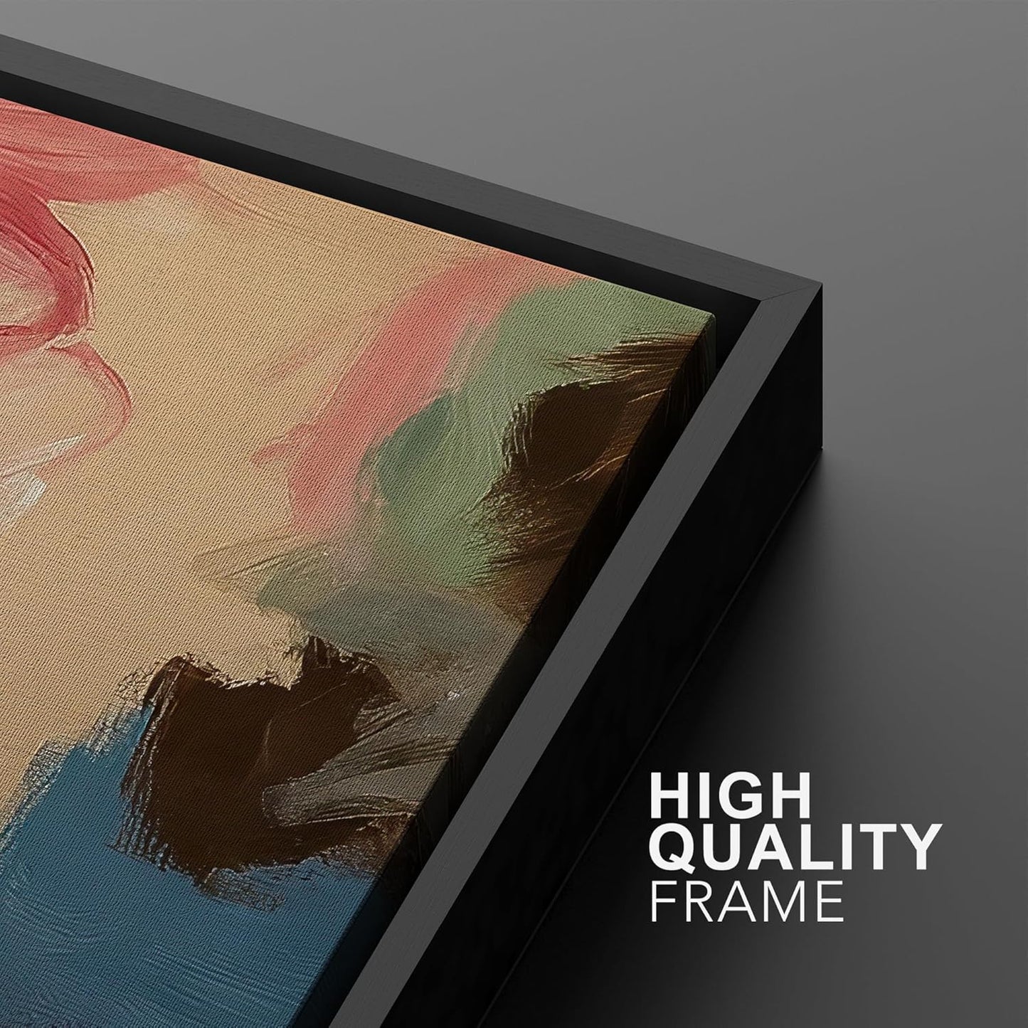 SIGNWIN Framed Wall Art Print Set Colorful Abstract Brushstroke Vibrant Illustrations Modern Art Rustic Relax/Calm Multicolor for Living Room, Bedroom, Office - 24"x36"x2 BLACK