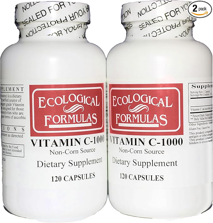 Ecological Formulas Vitamin C from Tapioca for Sensitive Stomachs Convenient 2-Pack