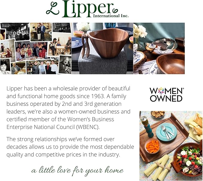 Lipper International Bamboo Wood Utensil Holder Storage Box for Cooking Tools, Makeup, or Office Supplies, 4" x 9 1/4" x 3"