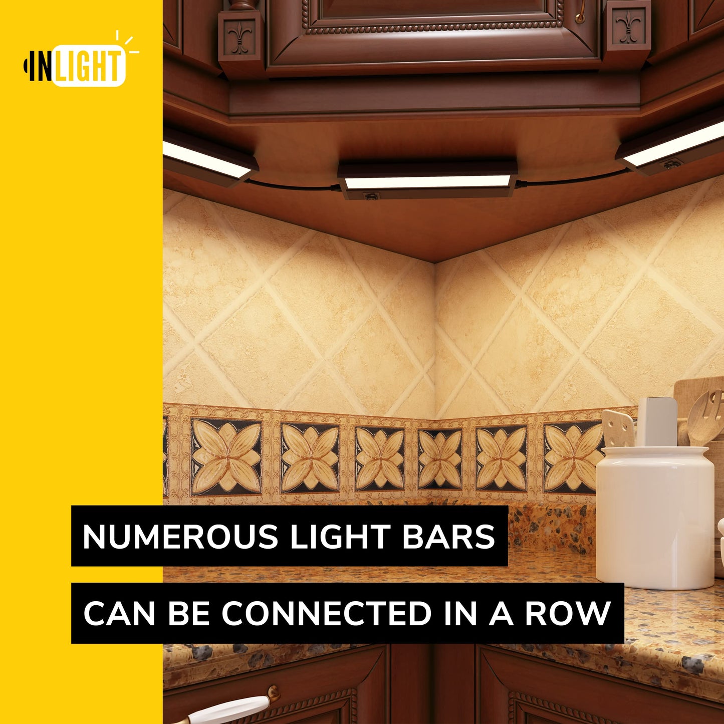 Getinlight 24-Inch Swivel Led Under Cabinet Lights  Glass Lens  Selectable White 2700K/4000K/5000K  Dimmable With Wall Dimmers  Bronze Finish  In-0202-3-Bz
