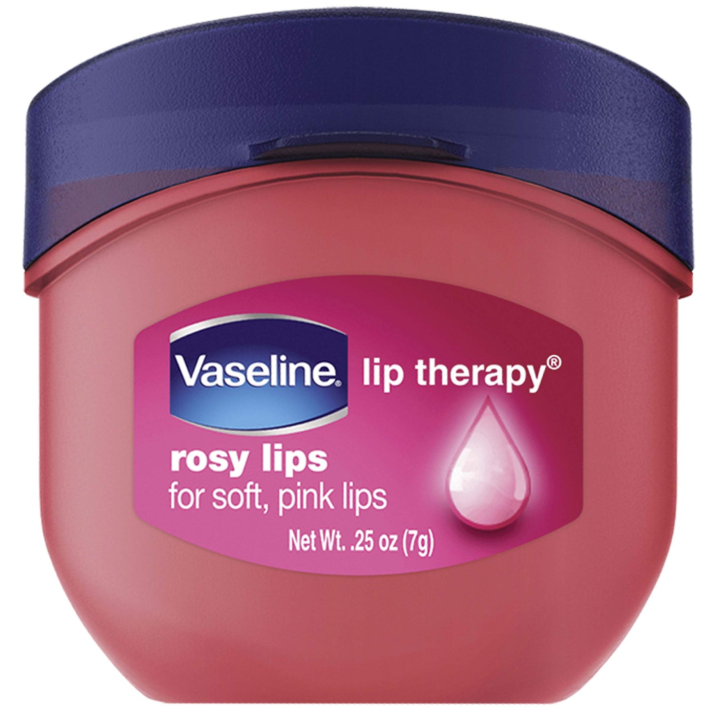 Vaseline Lip Therapy Rosy Lips Mini - Rose-Tinted Lip Balm, Moisturizer for Soft, Pink Lips, 0.25 Oz Ea
