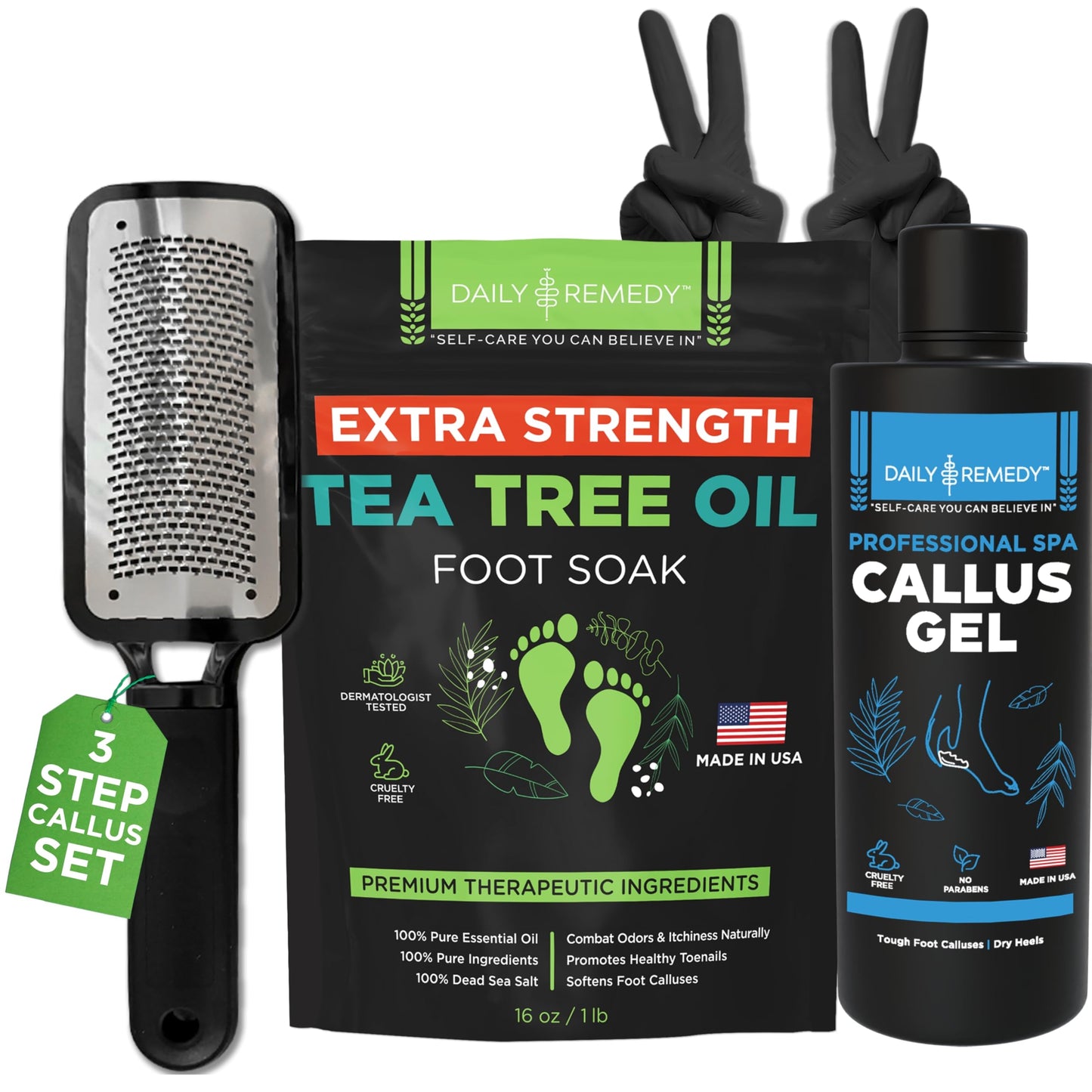Foot Callus Remover Gel Set - Professional Callus Remover for Feet, Calloused Feet Remover Gel - Pedicure Kit & Foot Spa Tools -