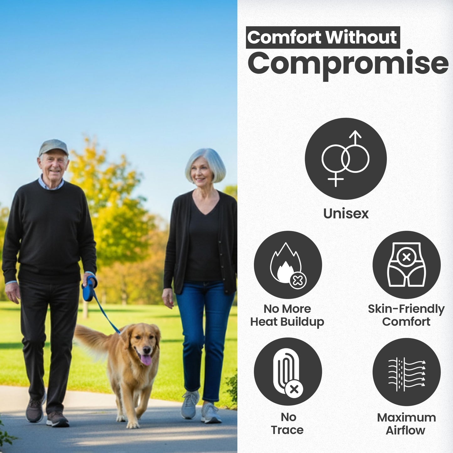 Incontinence Leak-Protection, Washable Pull-On Cover Pant, Advanced Duralite-Cool-Lightweight-Durable- Kleinert's (Black, Large)