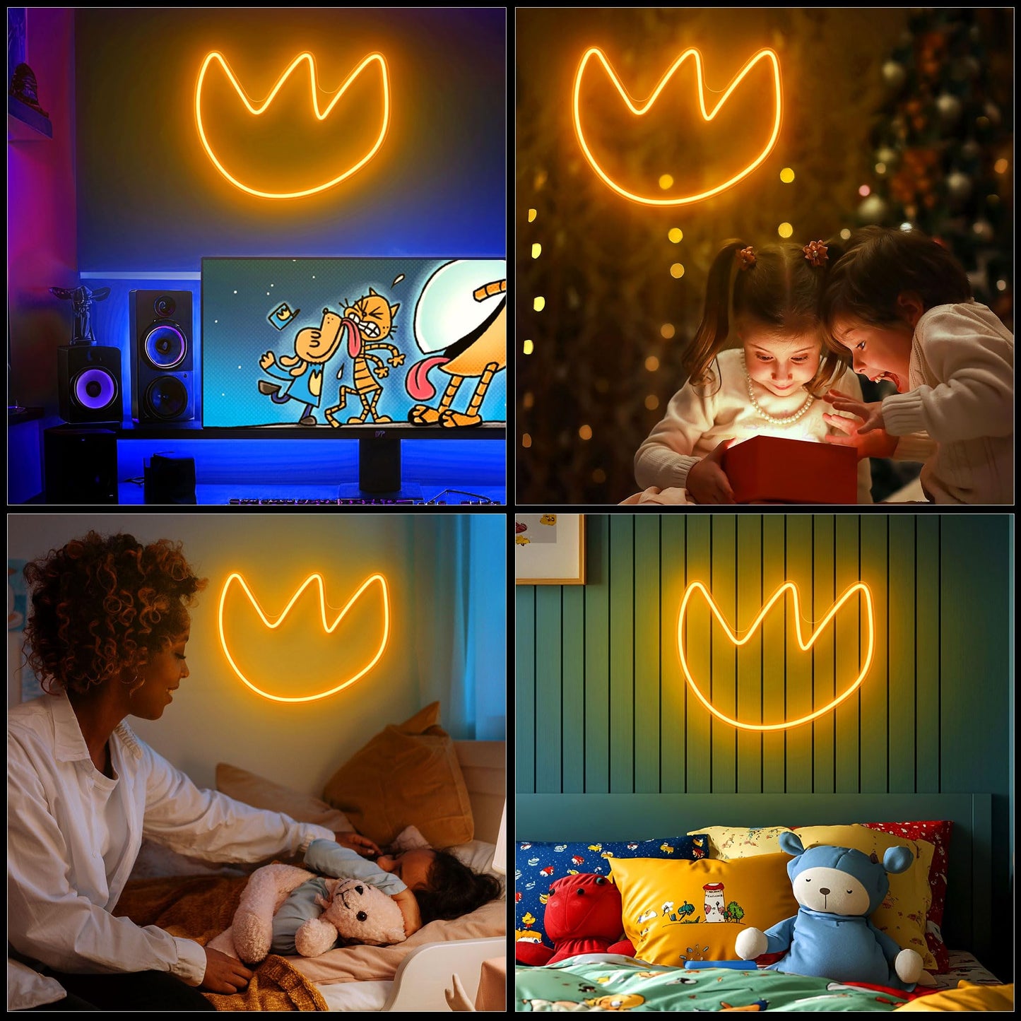 Officially Licensed Dog Man Badge Led Neon Sign - Vibrant Kids Bedroom & Game Room Wall Decor  Safe Movie-Themed Gift For Fans Christmas/Birthday (12.5X9 Inches)