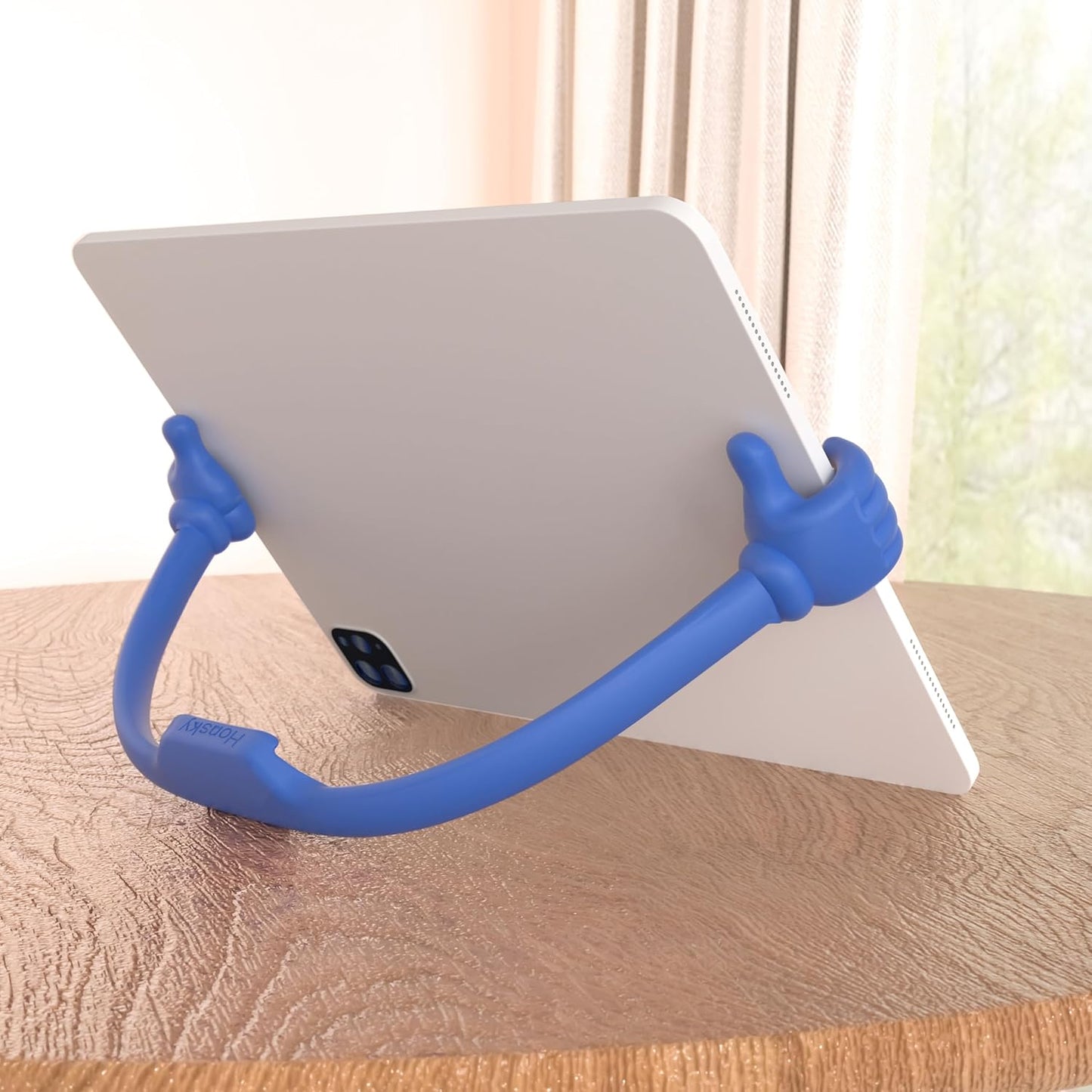 Honsky Thumbs Up 2 Pack Tablet Stand - Compatible with iPad, Samsung Galaxy Tabs, iPhone Pro Max - Universal Cute, Blue/Yellow