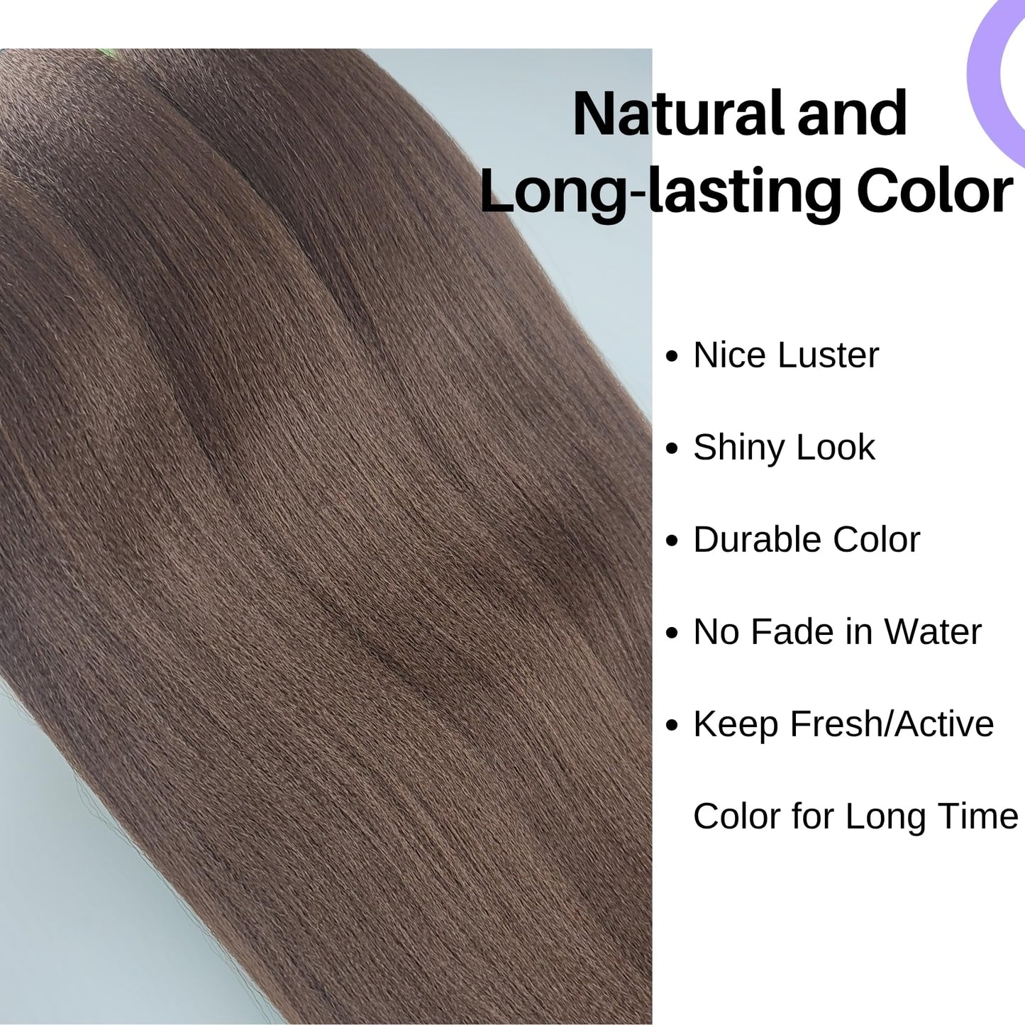 Flax Brown Braiding Hair Pre Stretched 8# Knotless Braids Hair Extension for Braiding