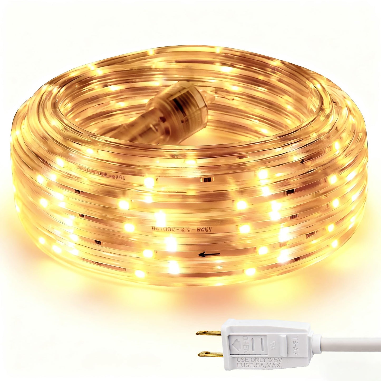 Areful Led Strip Lights, 33Ft Waterproof Flexible Rope Lighting, Warm White, Model Led-2W-6X9-16.4Ft-Ww For Outdoor/Indoor Décor