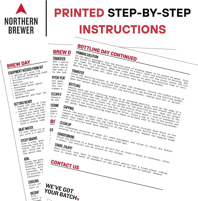 Northern Brewer - Essential Brew. Share. Enjoy. HomeBrewing Starter Set, Equipment and Recipe for 5 Gallon Batches (Block Party Amber)