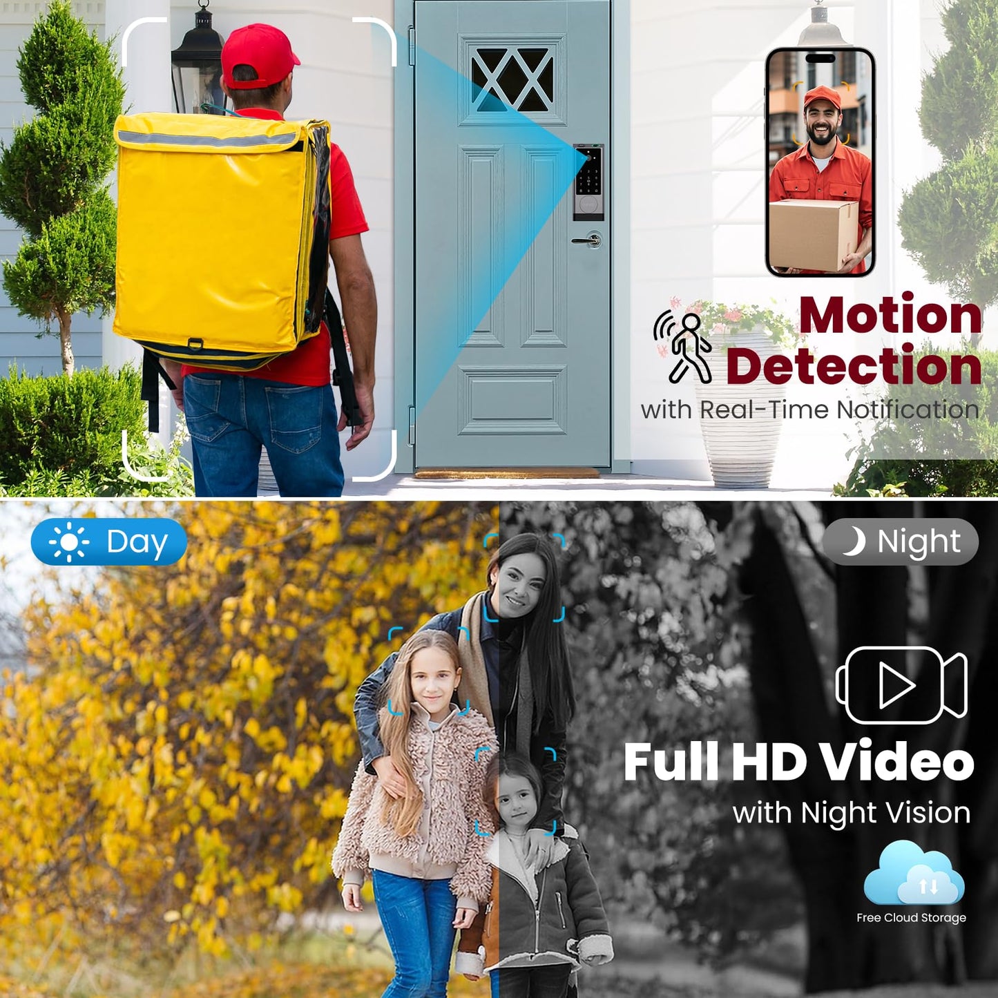 DEVO G1 Video Smart Lock with Camera & Doorbell, 6-in-1 Keyless Entry Door Lock with Fingerprint, App Remote, Auto Locks, Built-in Wi-Fi Smart Deadbolt for Front Door(Gray)
