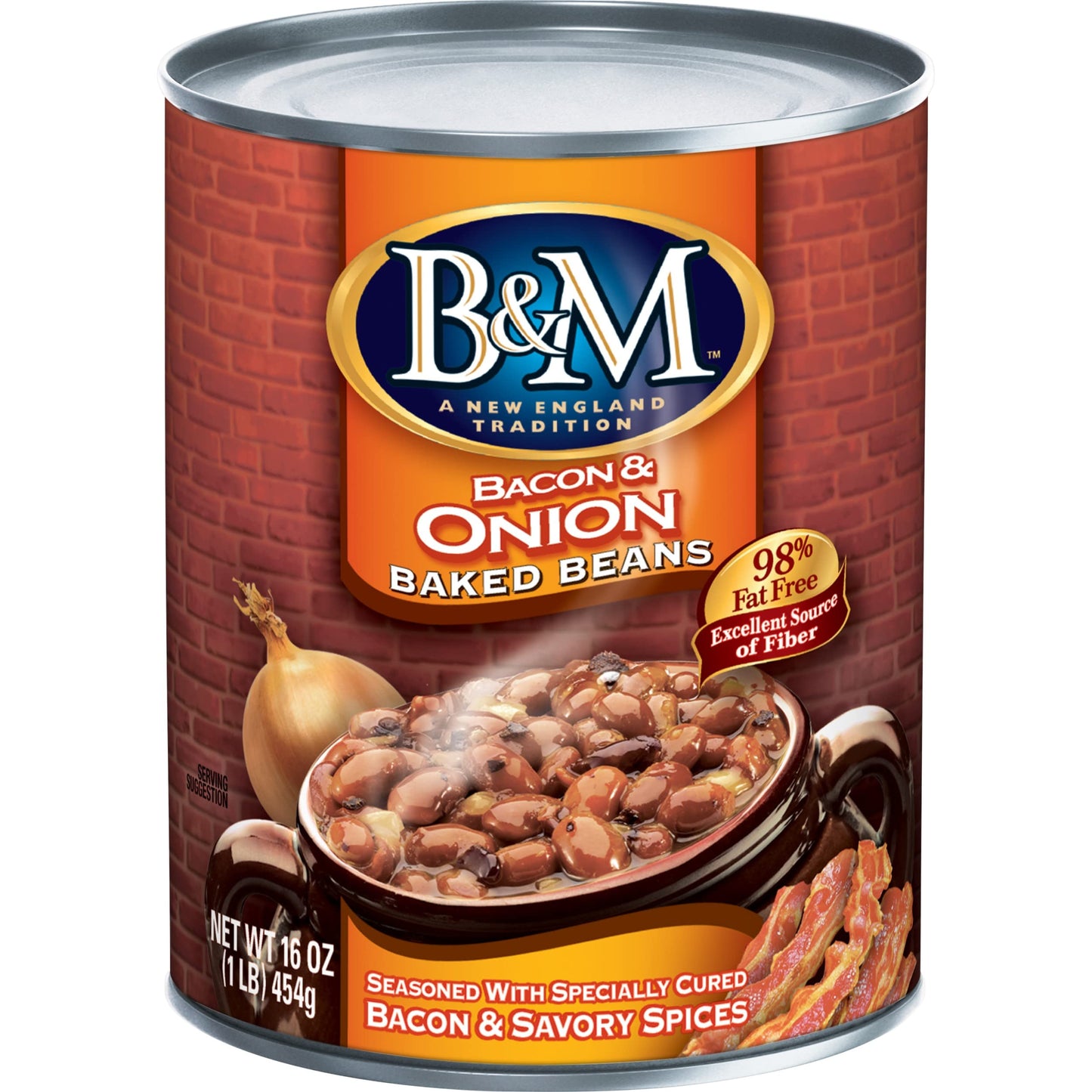 BM Baked Beans, Bacon  Onion, 16 Ounce (Pack of 12)