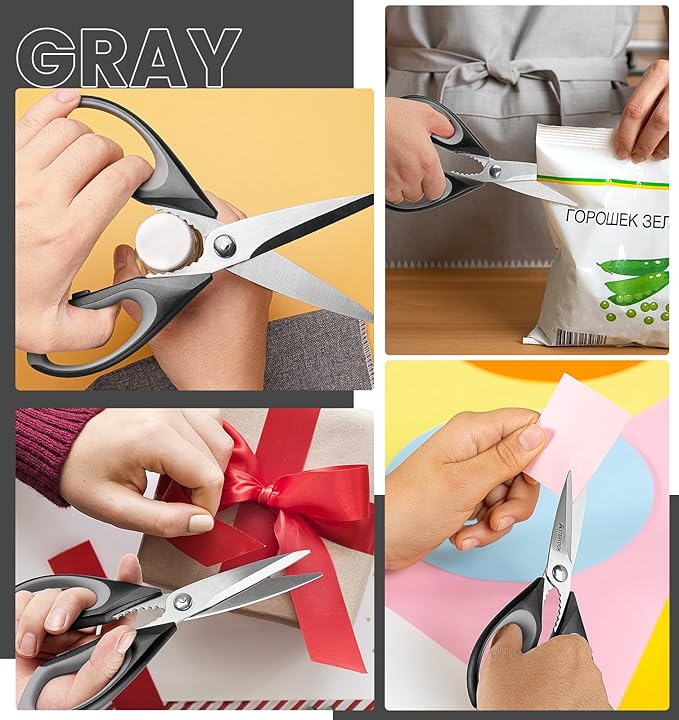 Astercook Kitchen Scissors All Purpose Heavy Duty,3 Pack Kitchen Shears Set,Stainless Steel Kitchen Gadgets for Cutting Food,Poultry,Meat,Vegetable,Herb Dishwasher Safe Utility Tools Home Gift