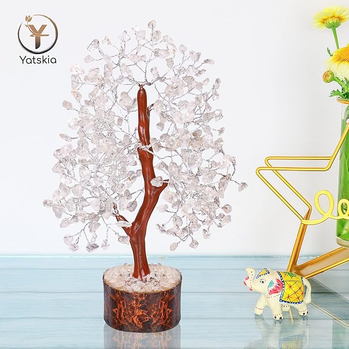 Clear Quartz Crystal Tree of Life, Fung Shui Decor, Crystal Money Tree, Crystal Tree for Positive Energy, Home Decor, Spritual Gifts