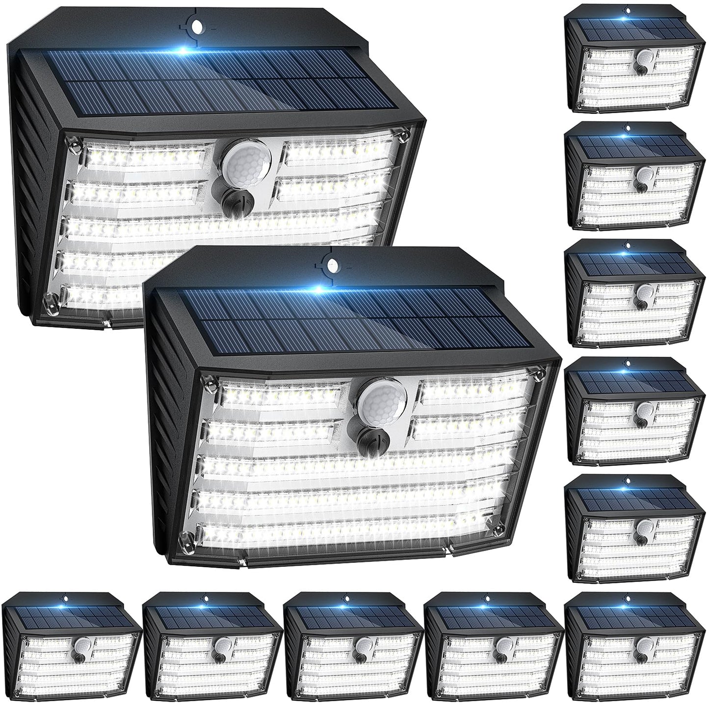 CLAONER Solar Motion Lights, IP65 Waterproof, 270? Lighting Angle, 12 Pack, Cool White, Model SL132AB-US