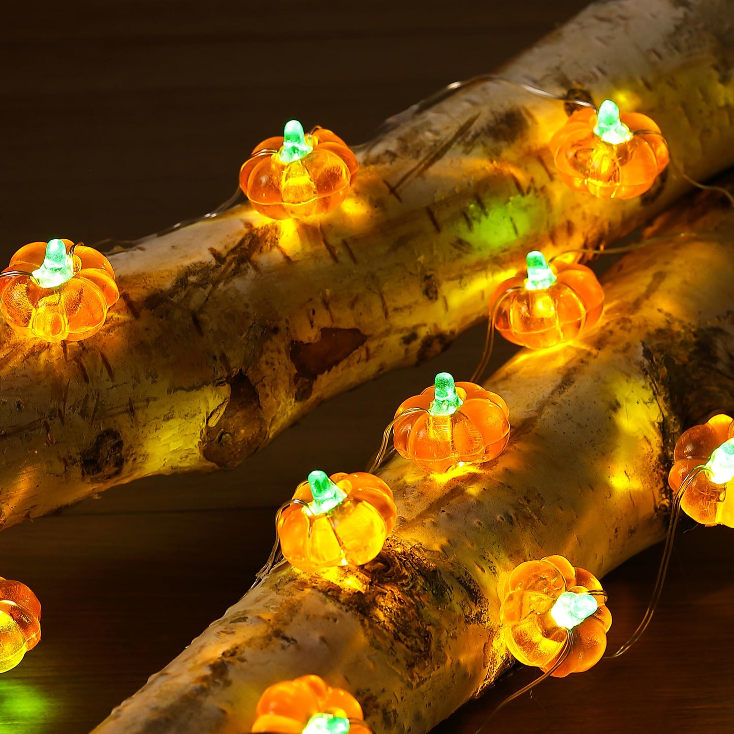 Yoitomehy Fall Lights 3D Pumpkin String Lights 10Ft 30 Leds Battery Operated Fall Decorations For Home Indoor Fall Decor Thanksgiving Decorations Halloween