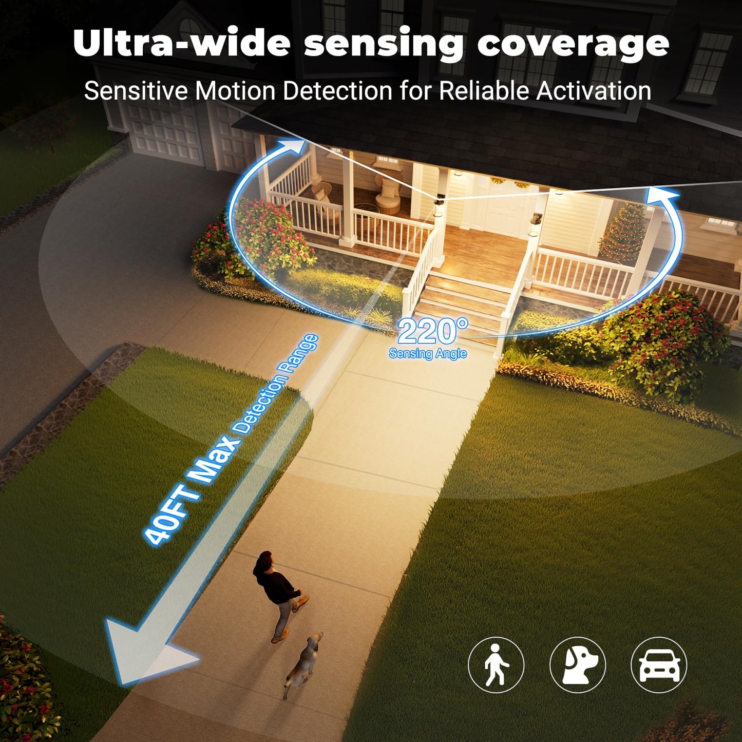 Opaxis Motion Sensor Outdoor Lights With Gfci Outlet  16.4 H Black Porch Light Outdoor  Dusk To Dawn Outside Lighting For House  Aluminum Anti-Rust Outside Light Fixtures Wall Mount For Garage Patio