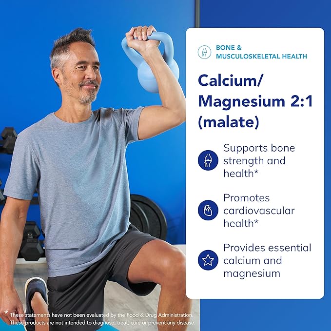 Pure Encapsulations Cal/Mag (Malate) 2:1 - Calcium & Magnesium (Malate) - Bone Health Supplement* - Optimal Absorption - Vegan & Gluten Free - 180 Capsules