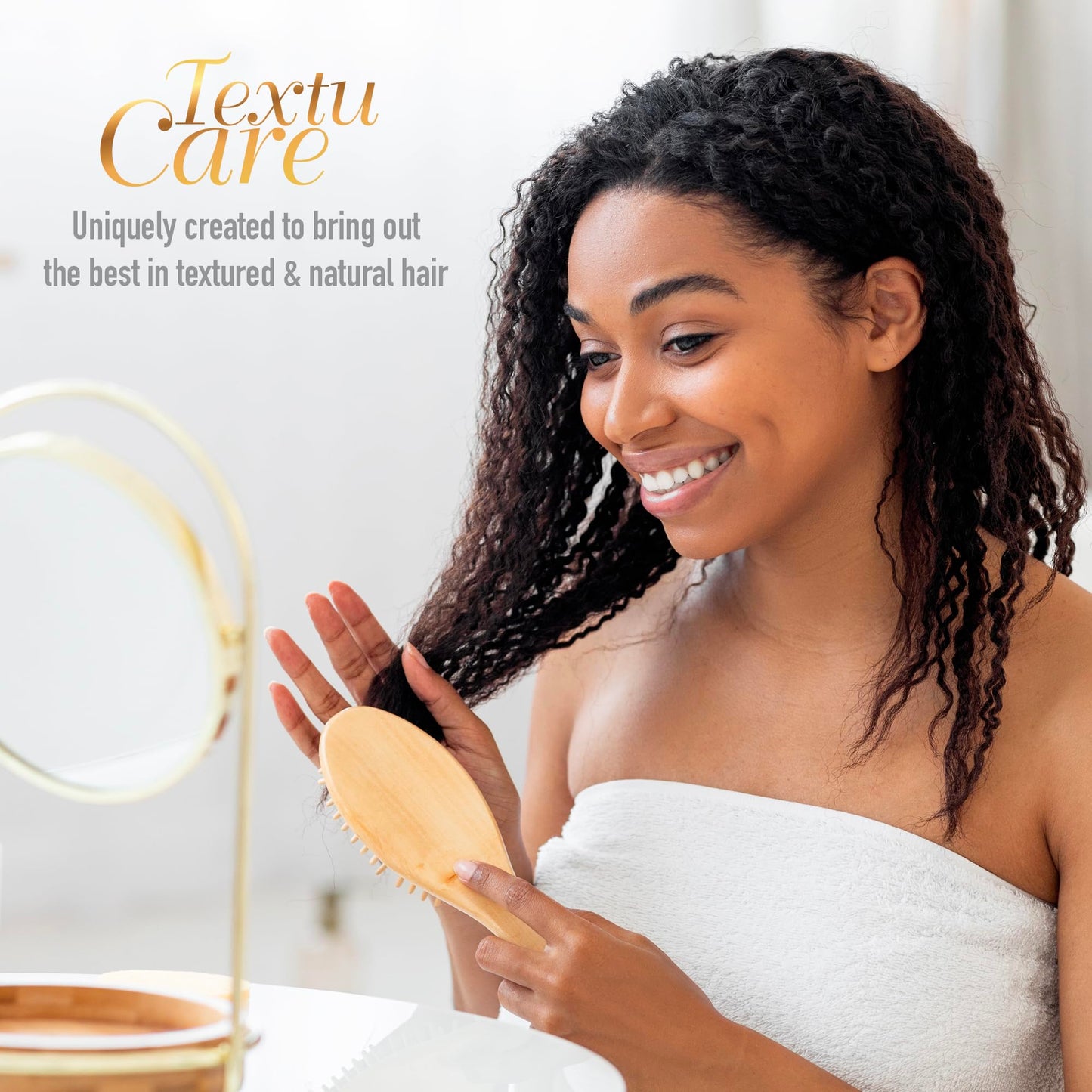 Donna Double Sided Styling Brush for Women - 100% Boar Bristles, Cushioned Wooden Detangling Brush for Wet Hair