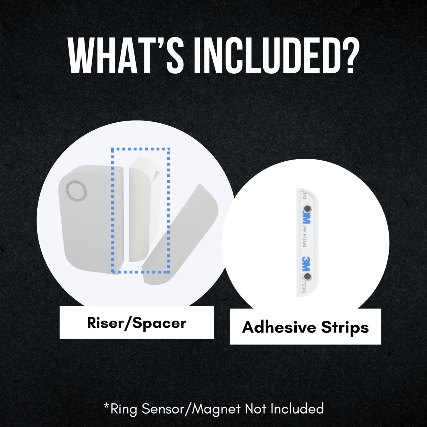 Ring Alarm Magnet Riser | 1 Pack With 3M Adhesive - Easy Mount To Any Doorway, Window, And Entryway | Ring Sensor/Magnet Not Inc